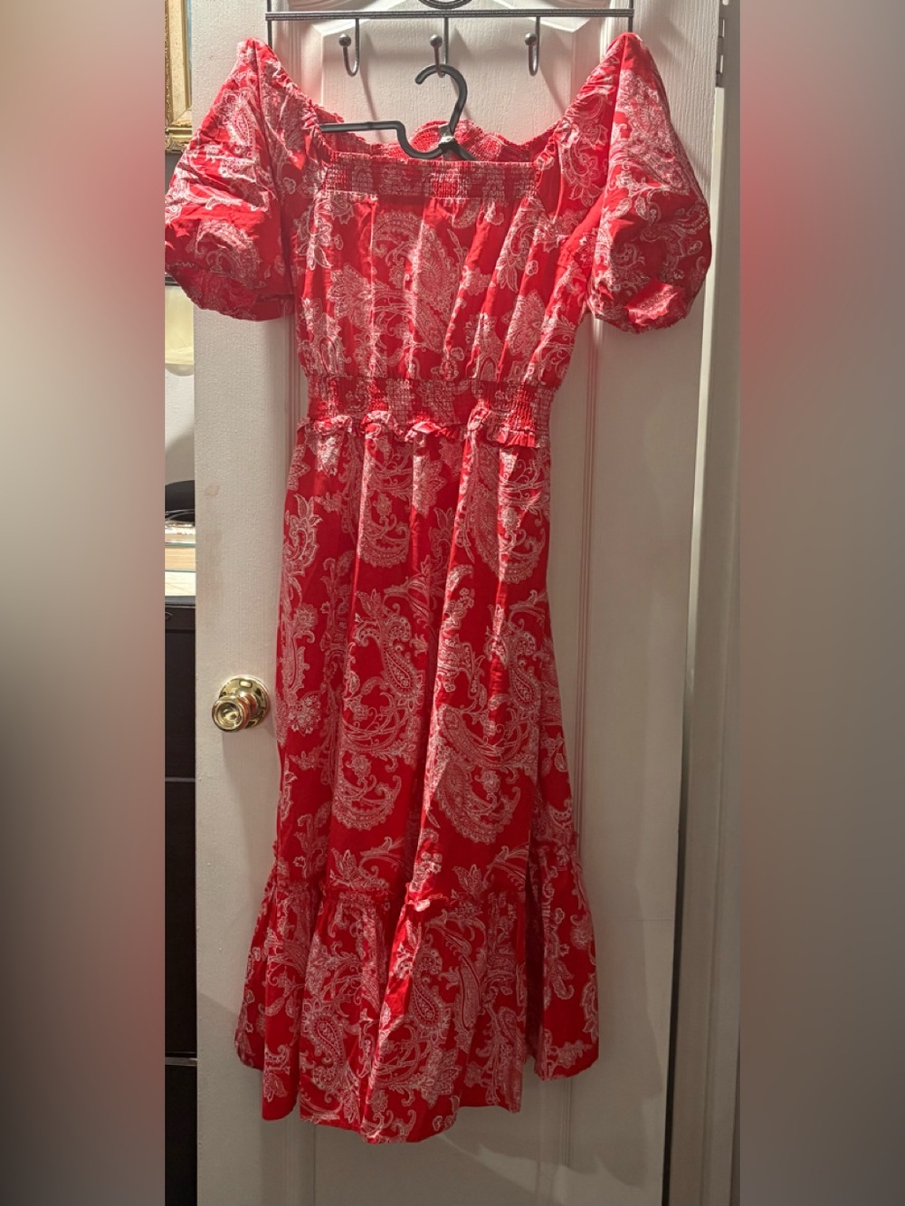 Red Paisley Maxi Dress